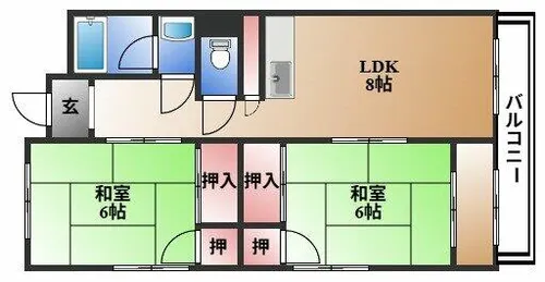 NTビル白壁【5階】の間取り