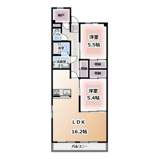 メゾンプチシャトー出口A館【2階】の間取り