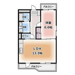 グッドウィング【401号室】の間取り