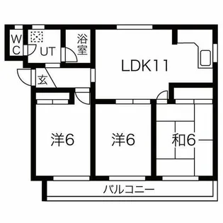 赤坂コーポ南棟【3階】の間取り