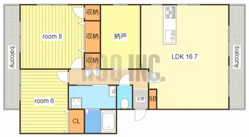 サニーニシウラ【3階】の間取り