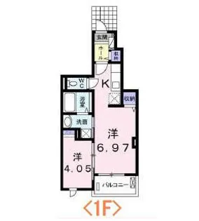 シャンドフルール3番館【101号室】の間取り