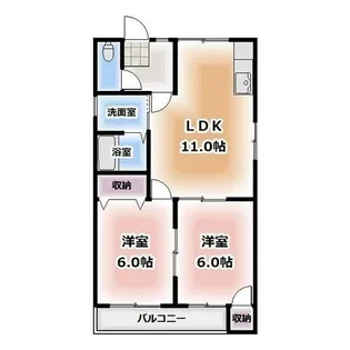 ベルウッドハイム師勝【2階】の間取り