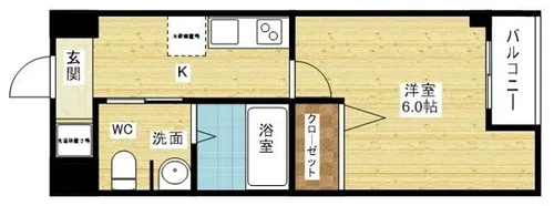 リザルト三国【5階】の間取り