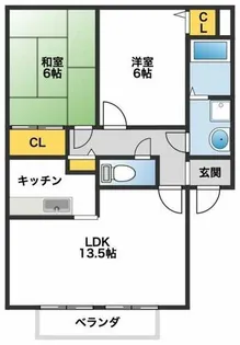 アルデア岸ノ上ノルテ【1階】の間取り