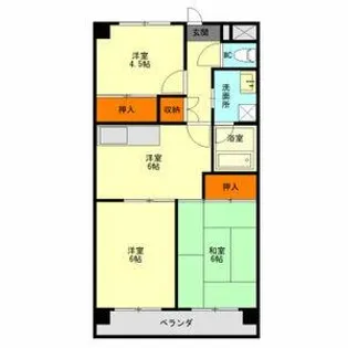 イエローハウス栄【3階】の間取り