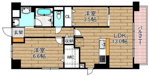 berryblue高槻(ベリーブルー高槻)【101号室】の間取り