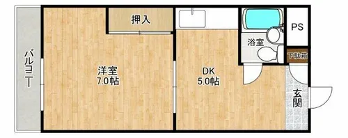 ロイヤルハイツ歌園【2階】の間取り