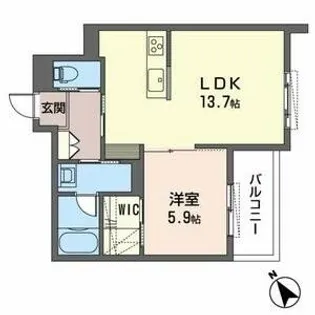 ル ソレイユ【2階】の間取り