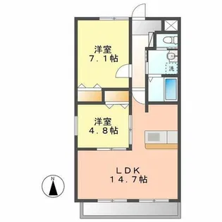 エレヴァート清須【3階】の間取り