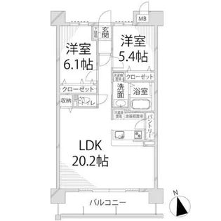 キャッスルコート田寺東【4階】の間取り
