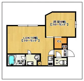 GOLDWING東比恵【301号室】の間取り