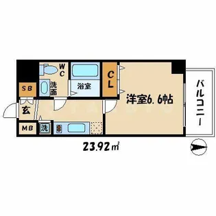 エスライズ東本町【10階】の間取り