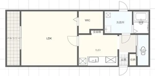 クロスロード東姫路【2階】の間取り