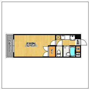 竹下駅前ENハイツ【207号室】の間取り