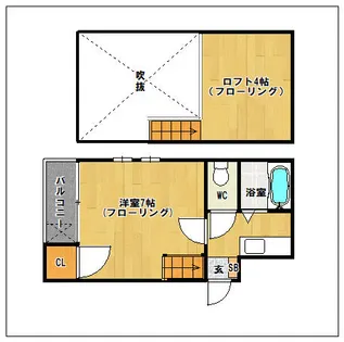 メゾン香住ヶ丘II【201号室】の間取り