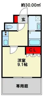 エバーラスティング輝 B棟【103号室】の間取り