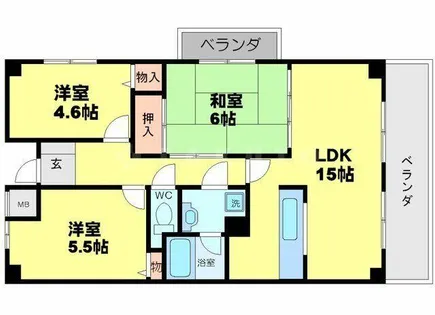 千里山東一番館【2階】の間取り