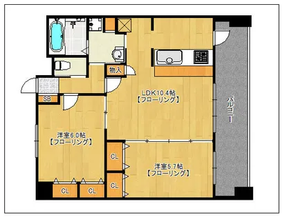 CASA愛宕南【3階】の間取り