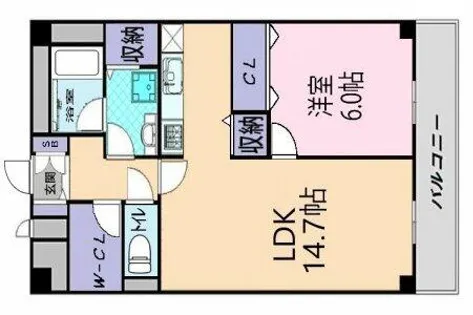 コーポエバーグリーン【1階】の間取り
