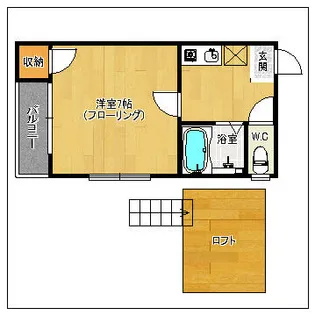 プルミエ天神南【202号室】の間取り