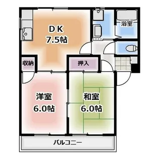 アマービレ九之坪【202号室】の間取り