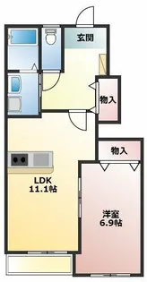 緑桜【105号室】の間取り