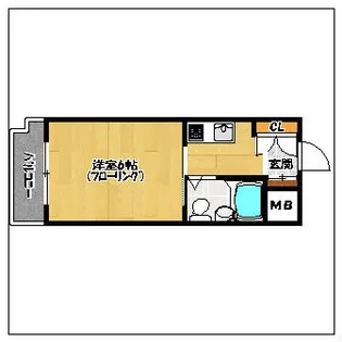 ロマネスク西新オレンジ通り【1001号室】の間取り
