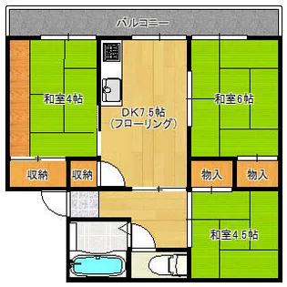 ビーチコーポ崎村【302号室】の間取り
