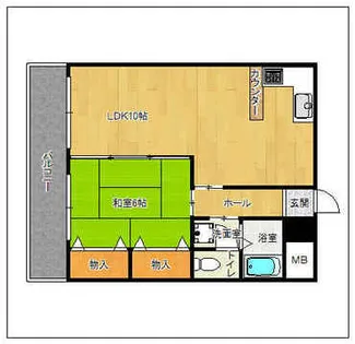 ヴァリエ大橋【205号室】の間取り