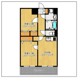 センターコート博多駅南【501号室】の間取り