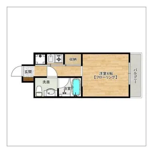 スパークリングタワー西門橋【402号室】の間取り
