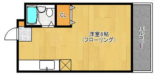 筥松ハヤシビル【201号室】の間取り