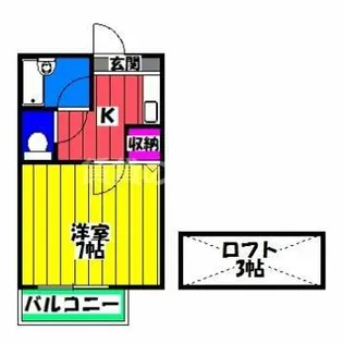 ピーチツリー竹下【103号室】の間取り