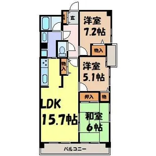 グランドール泉【5階】の間取り