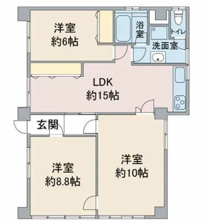 コーポ内山【1階】の間取り