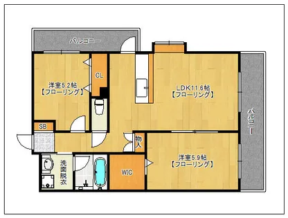 K・T Mora【3階】の間取り