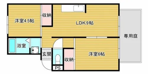 メロディーハウス樫山【1階】の間取り