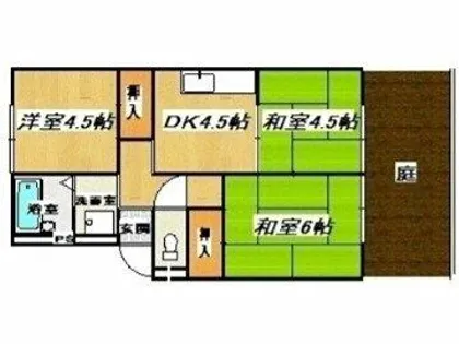 メロディーハウス樫山【1階】の間取り