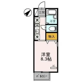 セジュール深泥池【1階】の間取り