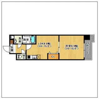 ビュー博多【9階】の間取り