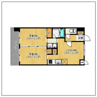 コンダクト福岡東【2階】の間取り