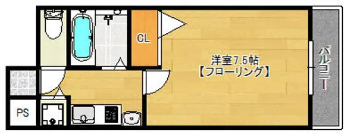 ロイヤル香椎【401号室】の間取り