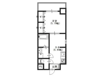 1DKの間取り画像