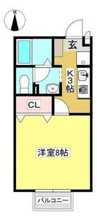 セジュール学園通【1階】の間取り