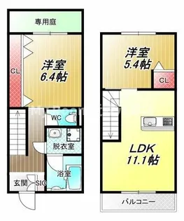 プレジール青山【1階】の間取り
