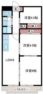 サンプラザ新石切【4階】の間取り