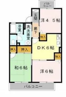 グランディール福田【1階】の間取り