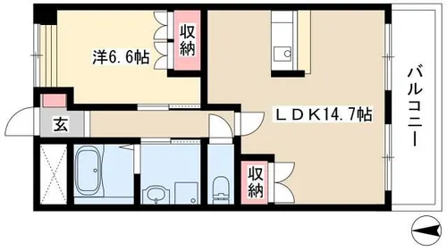 ブルーローズ【303号室】の間取り