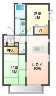 シャトレ若宮B棟【201号室】の間取り